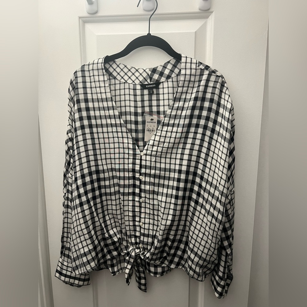 Express Tie Front Button Down. New with tags!
